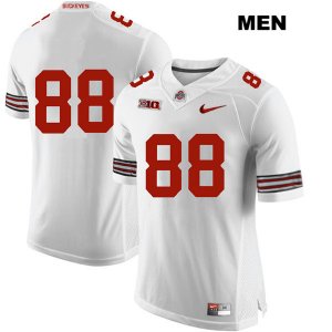 Men's NCAA Ohio State Buckeyes Jeremy Ruckert #88 College Stitched No Name Authentic Nike White Football Jersey DS20U71YB
